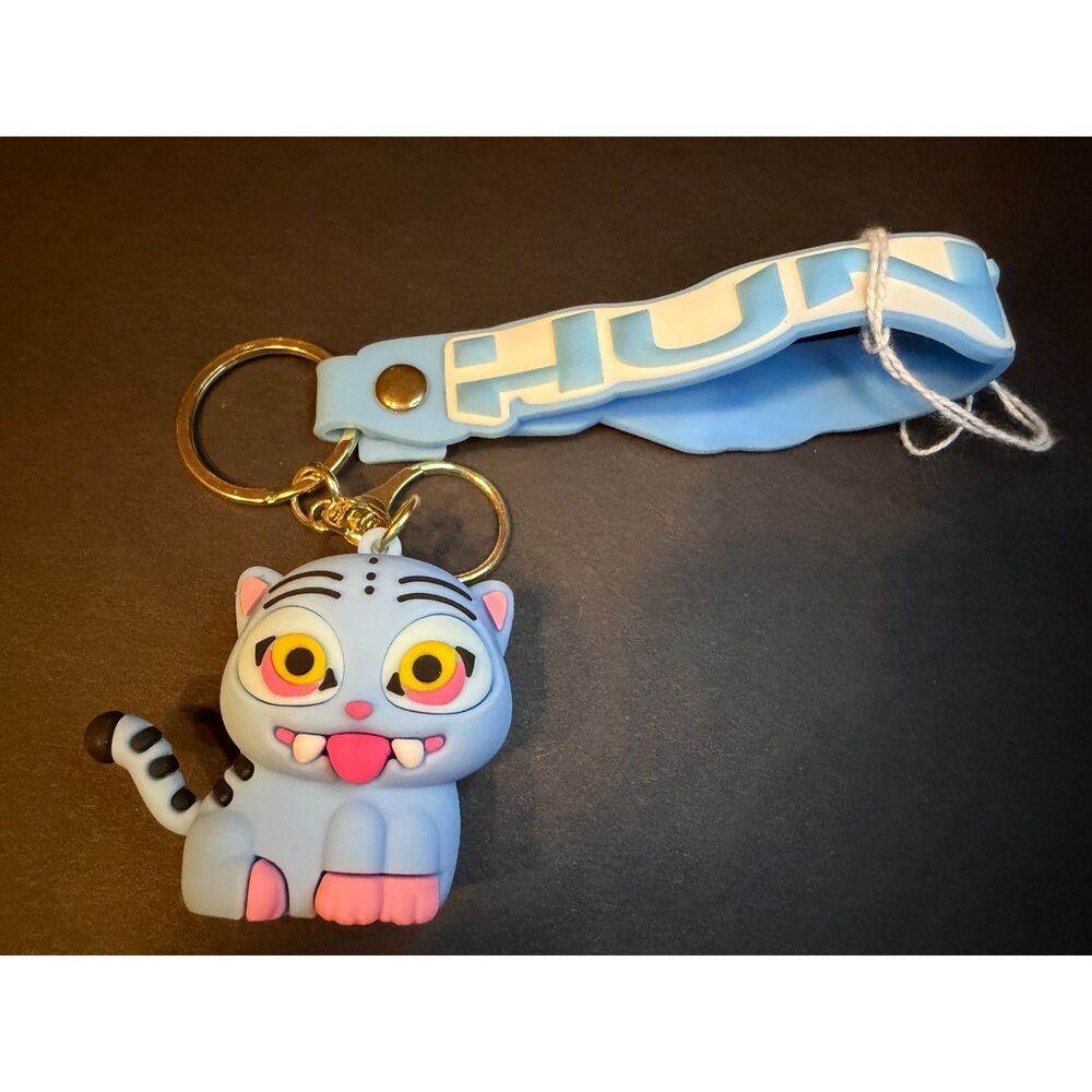 Derpy the Tiger Keychain Cute Blue Tiger Bag Charm PVC